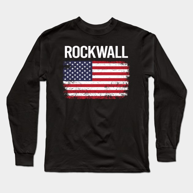 The American Flag Rockwall Long Sleeve T-Shirt by flaskoverhand